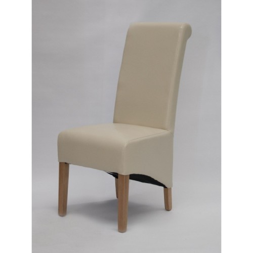 Homestyle Chair Collection Richmond Ivory Leather Dining Chair Pair