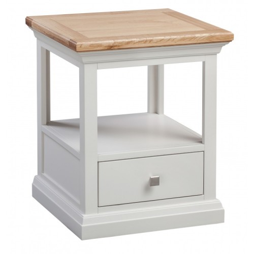 Homestyle Cotswold Two-Tone Oak Furniture 1 Drawer Lamp Table