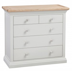 Homestyle Cotswold Two-Tone Oak Furniture 2 Over 3 Chest Of Drawers