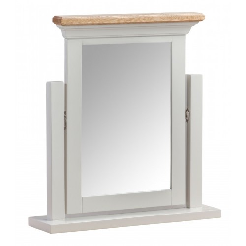 Homestyle Cotswold Two-Tone Oak Furniture Vanity Dressing Table Mirror
