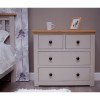 Homestyle Diamond Oak Top Grey Painted Furniture 2 Over 2 Chest Of Drawers