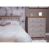 Homestyle Diamond Oak Top Grey Painted Furniture King size 5ft Bedstead  