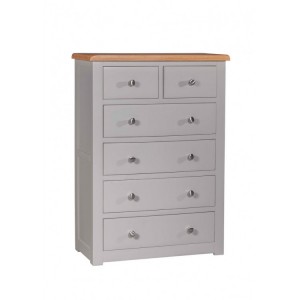 Homestyle Diamond Grey oak Top Furniture 2 Over 4 Chest Of Drawers  