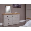 Homestyle Diamond Oak Top Grey Painted Furniture 7 Drawer Chest Of Drawers