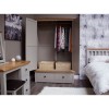 Homestyle Diamond Oak Top Grey Painted Furniture Gents Wardrobe