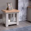 Homestyle Diamond Oak Top Grey Painted Furniture Lamp Table