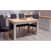 Homestyle Diamond Oak Top Grey Painted Furniture 6-8 Extending Dining Table
