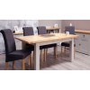 Homestyle Diamond Oak Top Grey Painted Furniture 6-8 Extending Dining Table