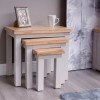 Homestyle Diamond Grey Painted Furniture Nest Of Tables