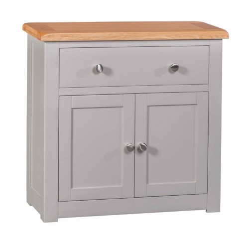 Homestyle Diamond Oak Top Grey Painted Furniture Occasional Cupboard 