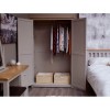 Homestyle Diamond Oak Top Grey Painted Furniture Ladies Wardrobe
