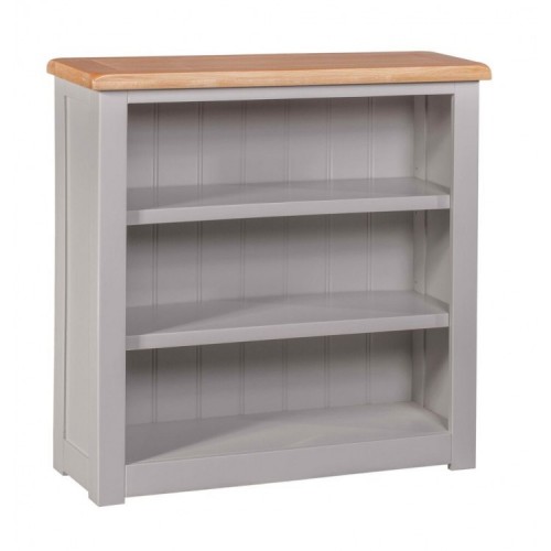 Homestyle Diamond Oak Top Grey Painted Furniture Small Bookcase