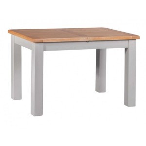 Homestyle Diamond Oak Top Grey Painted Furniture 4-6 Extending Dining Table