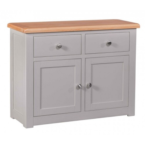 Homestyle Diamond Oak Top Grey Painted Furniture Small Sideboard