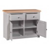 Homestyle Diamond Oak Top Grey Painted Furniture Small Sideboard