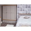 Homestyle Diamond Oak Top Grey Painted Furniture Triple Wardrobe  