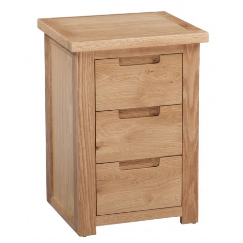 Homestyle Moderna Oak Furniture 3 Drawer Bedside Table