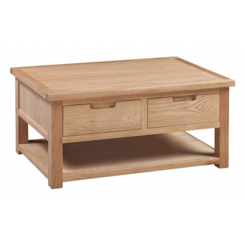 Homestyle Moderna Oak Furniture 2 Drawer Coffee Table