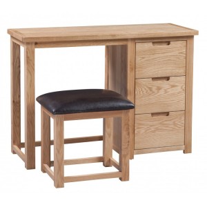 Homestyle Moderna Oak Furniture Dressing Table And Stool Set