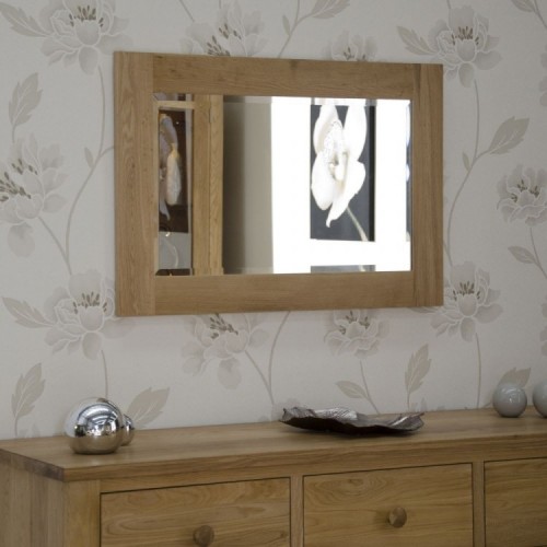 Homestyle Opus Solid Oak Furniture 900 x 600mm Wall Mirror