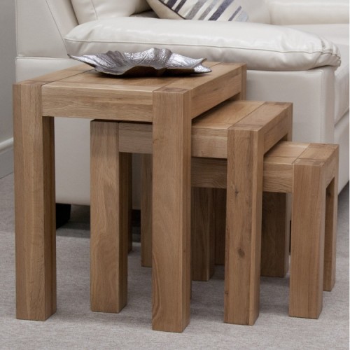 Homestyle Trend Oak Furniture Nest Of Tables
