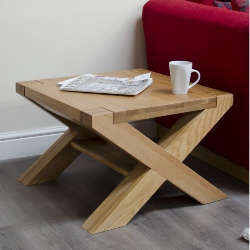 Homestyle Trend Oak Furniture X-Leg 2ft x 2ft Coffee Table