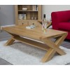 Homestyle Trend Oak Furniture X-Leg 4ft x 2ft Coffee Table