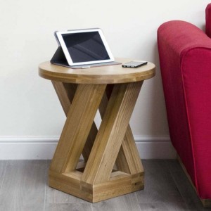 Homestyle Z Solid Oak Furniture 4 Leg Lamp Table