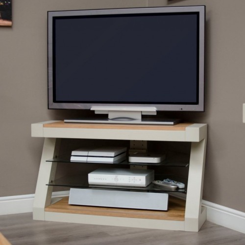 Homestyle Z Painted Oak Furniture Corner TV Unit  