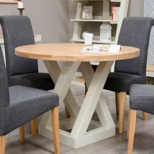 Homestyle Z Painted Oak Furniture Round Dining Table