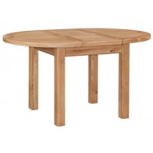 Canterbury Wax Oak Furniture 150cm Round Extending Dining Table