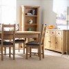 Canterbury Wax Oak Furniture 2 Drawer 3 Shelf Tall Bookcase