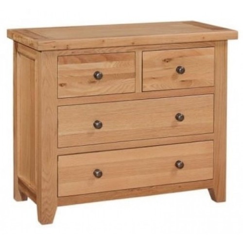 Canterbury Wax Oak Furniture 2 Over 2 Chest of Drawers