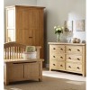 Canterbury Wax Oak Furniture 6 Drawer Wide Chest of Drawers