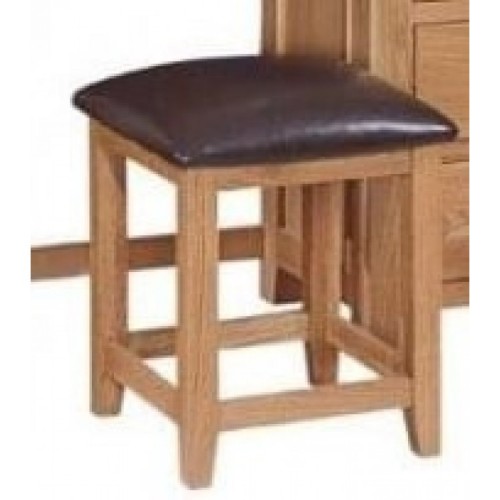 Canterbury Wax Oak Furniture Dressing Table Stool