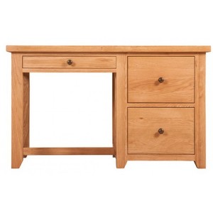Canterbury Wax Oak Furniture Office Desk with Wooden Top