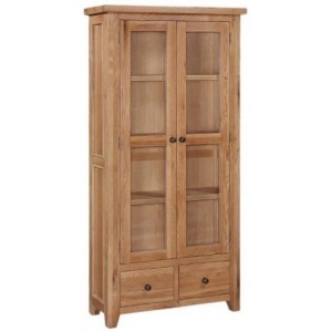 Canterbury Wax Oak Furniture Small Display Cabinet