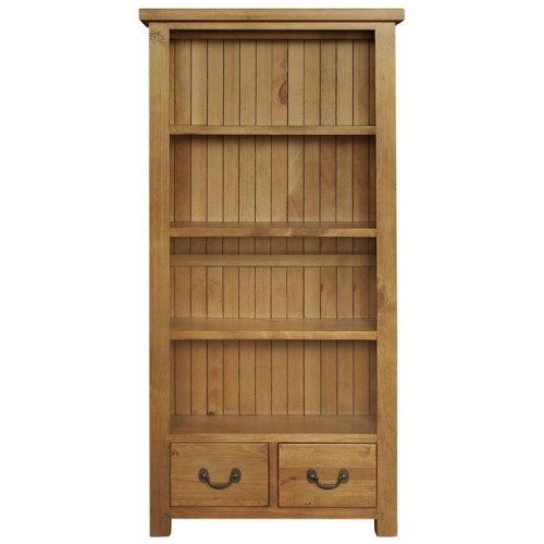 Fairford Rustic Furniture 2 Drawer Tall Bookcase