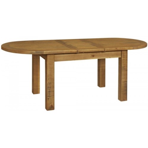 Fairford Rustic Furniture Oval Extending Dining Table 180-220cm