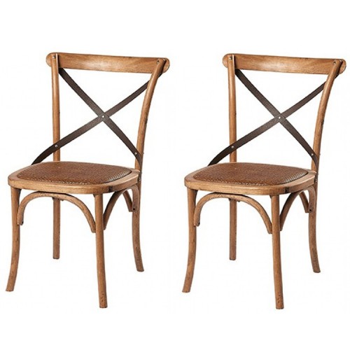 Kingsley Furniture Cross Back Dining Chair Pair