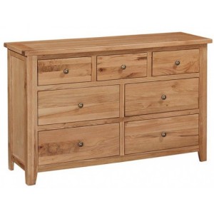 Mini Canterbury Oak Furniture 3 Over 4 Chest of Drawers