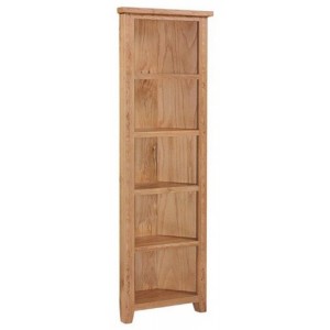 Mini Canterbury Oak Furniture Corner Bookcase