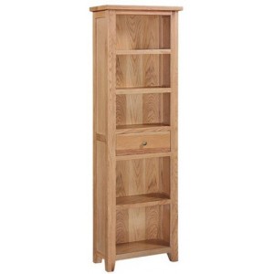 Mini Canterbury Oak Furniture Narrow Bookcase
