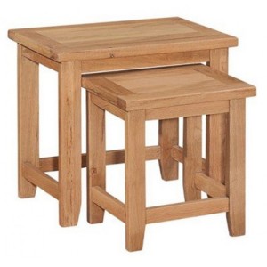 Mini Canterbury Oak Furniture Nest of Tables