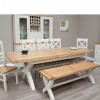 Homestyle Deluxe Painted Furniture Extending Cross Leg Dining Table 