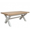 Homestyle Deluxe Painted Furniture Extending Cross Leg Dining Table 