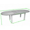 Homestyle Deluxe Painted Furniture Oval Extending Dining Table 