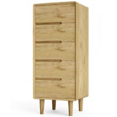 Homestyle Scandic Oak Furniture 5 Drawer Chest