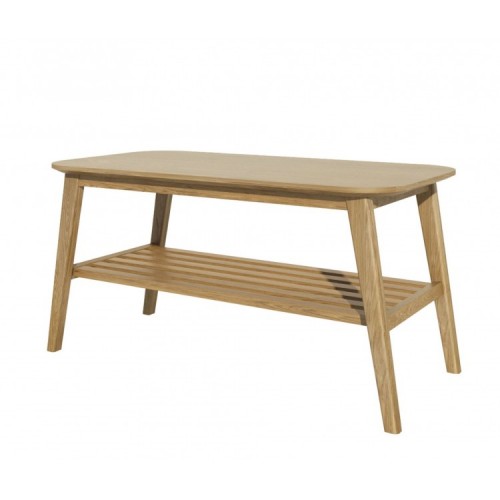 Homestyle Scandic Oak Furniture Coffee Table With Shelf 