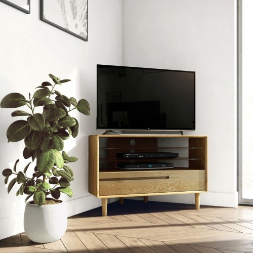 Homestyle Scandic Oak Furniture Corner TV Unit  
